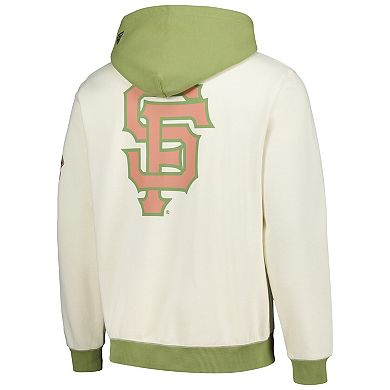Men's New Era Cream/Green San Francisco Giants Color Pop Pullover Hoodie