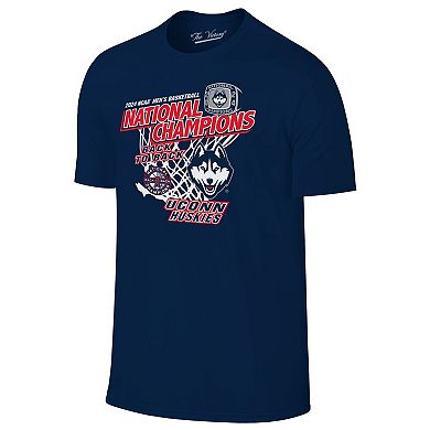 Men's Original Retro Brand  Navy UConn Huskies Back-To-Back NCAA Men's Basketball National Champions T-Shirt
