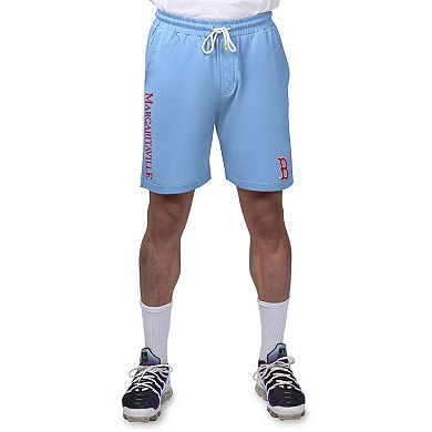 Men's Margaritaville Light Blue Boston Red Sox Peached French Terry Shorts