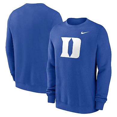 Men's Nike Royal Duke Blue Devils Primetime Evergreen Fleece Pullover Sweatshirt