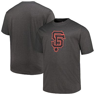 Men's Profile Heather Black San Francisco Giants Big & Tall Weathered Logo T-Shirt