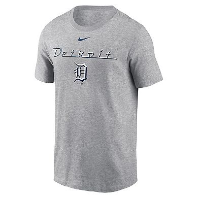 Men's Nike Heather Charcoal Detroit Tigers Local Home Town T-Shirt