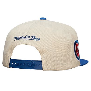 Men's Mitchell & Ness Cream Chicago Cubs Cooperstown Collection Speed Zone Snapback Hat
