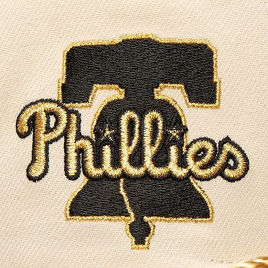 Men's Mitchell & Ness Cream Philadelphia Phillies Golden Ivory Snapback Hat
