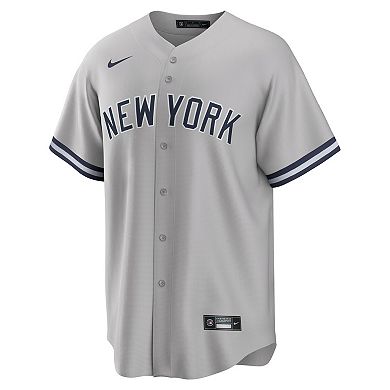 Men's Nike  Gray New York Yankees Big & Tall Road Replica Team Jersey