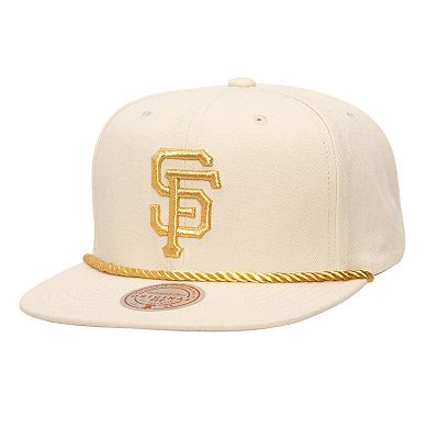 Men's Mitchell & Ness Cream San Francisco Giants Golden Ivory Snapback Hat