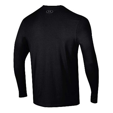 Men's Under Armour Black Maryland Terrapins Football Icon Performance Long Sleeve T-Shirt