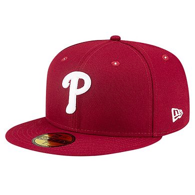 Men's New Era Maroon Philadelphia Phillies Atmos Animal Undervisor 59FIFTY Fitted Hat