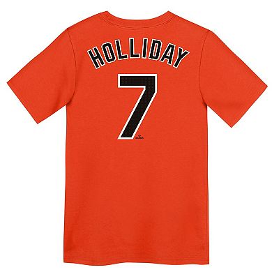 Preschool Nike Jackson Holliday Orange Baltimore Orioles  Name & Number T-Shirt