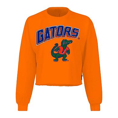 Women's Spirit Jersey Orange Florida Gators Slouchy Cropped Long Sleeve T-Shirt