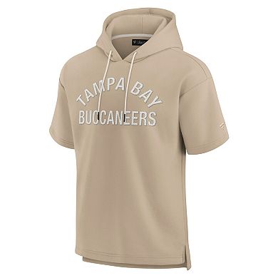 Unisex Fanatics Signature Khaki Tampa Bay Buccaneers Elements Super Soft Fleece Short Sleeve Pullover Hoodie