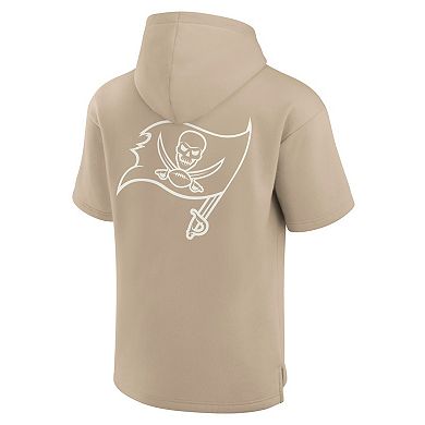 Unisex Fanatics Signature Khaki Tampa Bay Buccaneers Elements Super Soft Fleece Short Sleeve Pullover Hoodie