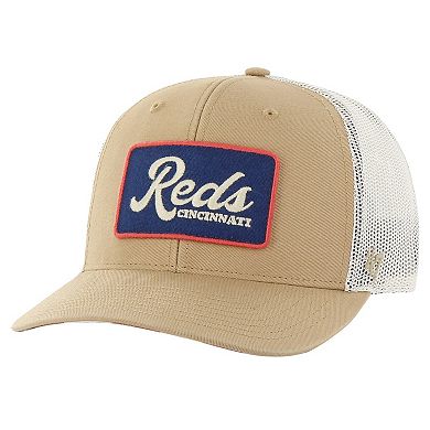 Men's '47 Khaki Cincinnati Reds Glory Daze Trucker Adjustable Hat