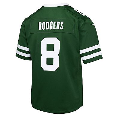 Youth Nike Aaron Rodgers Gotham Green New York Jets Game Jersey