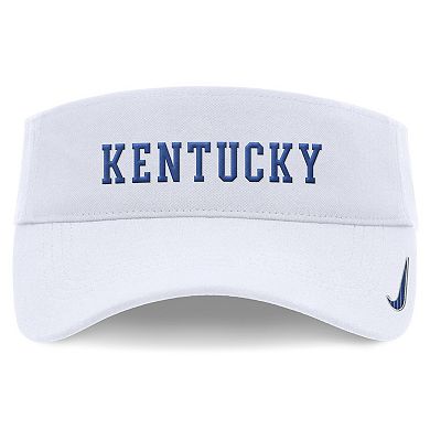 Unisex Nike White Kentucky Wildcats 2024 Sideline Fit Ace Visor