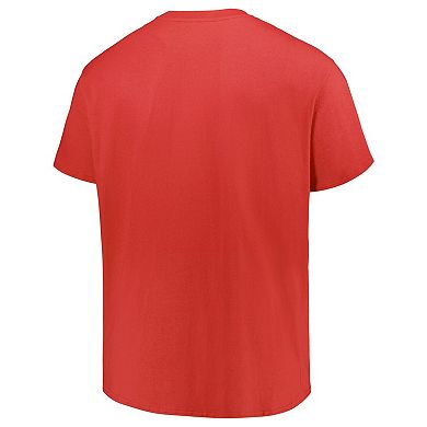 Men's Profile Scarlet Nebraska Huskers Big & Tall Color Stripe T-Shirt