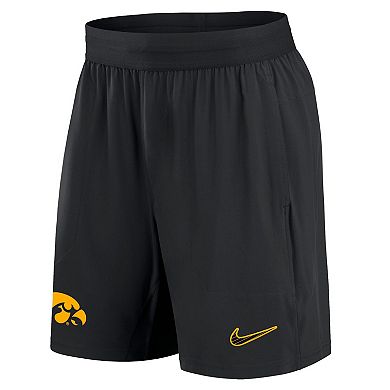 Men's Nike Black Iowa Hawkeyes 2024 Sideline Performance Shorts