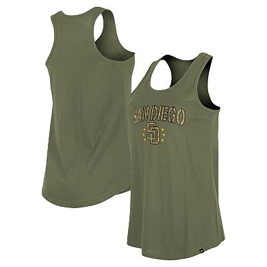 Women's New Era Olive San Diego Padres Armed Forces Day Tank Top