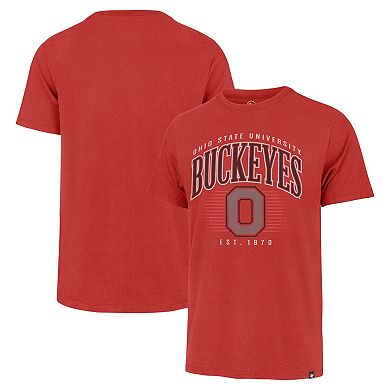 Men's '47 Scarlet Ohio State Buckeyes Double Header Franklin T-Shirt