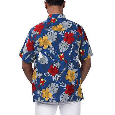 Men's Margaritaville Royal New York Mets Island Life Floral Party Button-Up Shirt