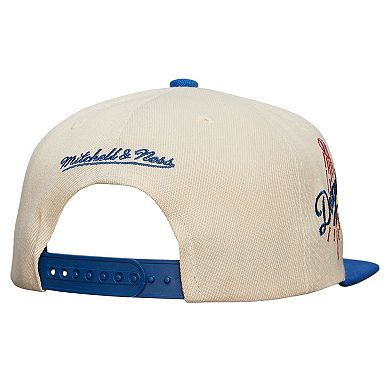 Men's Mitchell & Ness Cream Los Angeles Dodgers Cooperstown Collection Speed Zone Snapback Hat