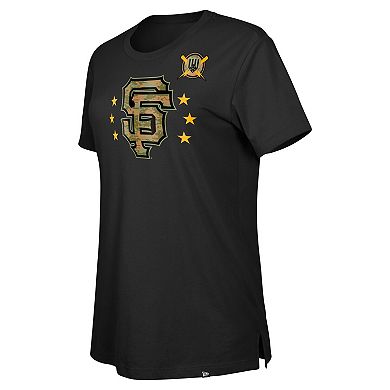 Women's New Era Black San Francisco Giants Armed Forces Day T-Shirt