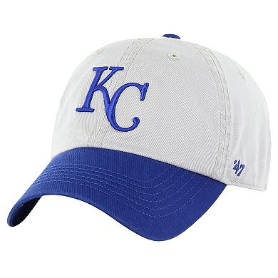 Men's '47 Gray/Royal Kansas City Royals Sure Shot Classic Franchise Fitted Hat