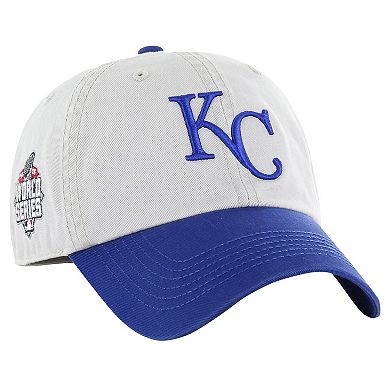 Men's '47 Gray/Royal Kansas City Royals Sure Shot Classic Franchise Fitted Hat