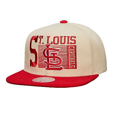Men's Mitchell & Ness Cream St. Louis Cardinals Cooperstown Collection Speed Zone Snapback Hat