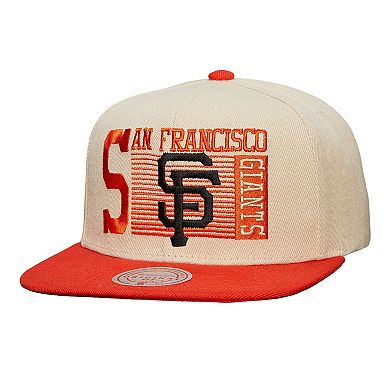 Men's Mitchell & Ness Cream San Francisco Giants Cooperstown Collection Speed Zone Snapback Hat