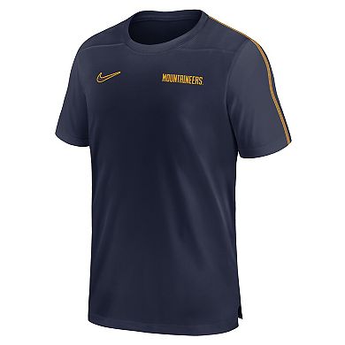 Men's Nike Navy West Virginia Mountaineers 2024 Sideline Coach Performance Top