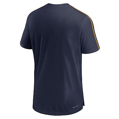 Men's Nike Navy West Virginia Mountaineers 2024 Sideline Coach Performance Top