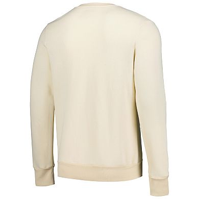 Men's Majestic Threads Oatmeal Los Angeles Angels Fleece Pullover Sweatshirt