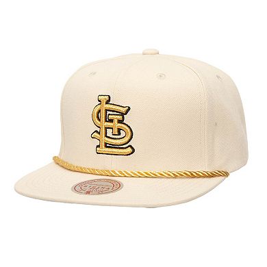 Men's Mitchell & Ness Cream St. Louis Cardinals Golden Ivory Snapback Hat