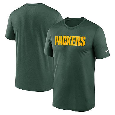 Men's Nike Green Green Bay Packers Primetime Legend Wordmark Performance T-Shirt