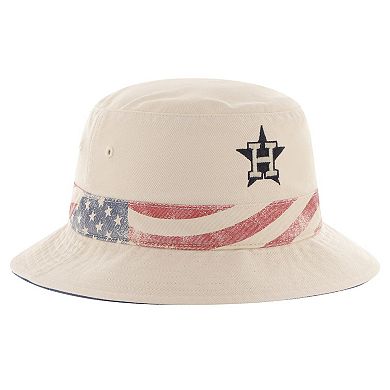 Men's '47 Khaki Houston Astros Glory Daze Bucket Hat
