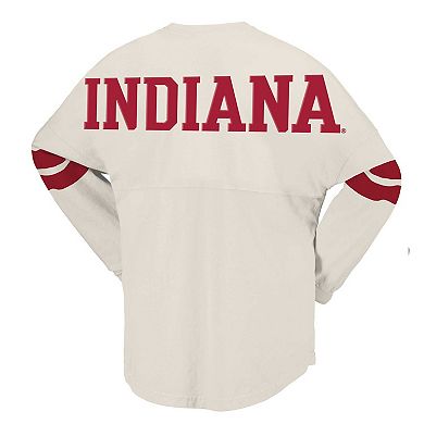 Women's Spirit Jersey Cream Indiana Hoosiers Oversized T-Shirt