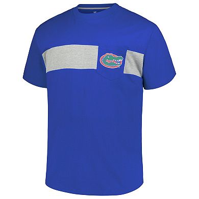 Men's Profile Royal Florida Gators Big & Tall Color Stripe T-Shirt