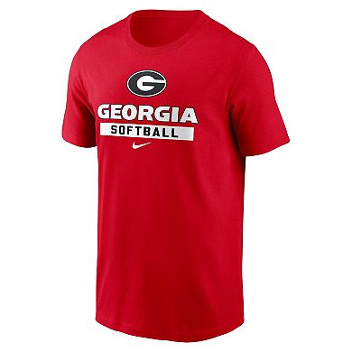 Men's Nike Red Georgia Bulldogs Softball Drop T-Shirt