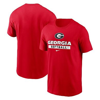 Men's Nike Red Georgia Bulldogs Softball Drop T-Shirt