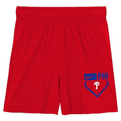 Preschool Nike Royal/Red Philadelphia Phillies Two-Piece T-Shirt & Shorts Set