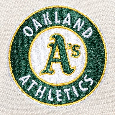 Men's Mitchell & Ness Cream Oakland Athletics Cooperstown Collection Speed Zone Snapback Hat