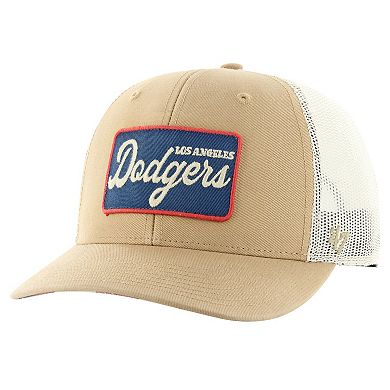 Men's '47 Khaki Los Angeles Dodgers Glory Daze Trucker Adjustable Hat