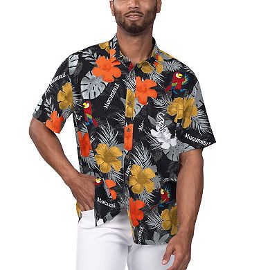 Men's Margaritaville Black Chicago White Sox Island Life Floral Party Button-Up Shirt