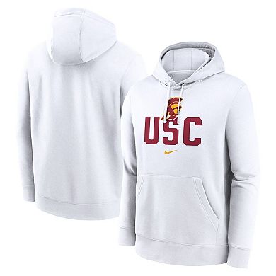 Men's Nike White USC Trojans Primetime Club Fleece Pullover Hoodie