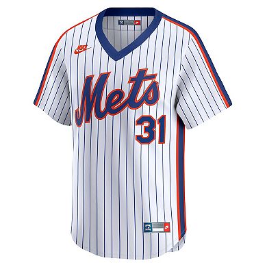 Men's Nike Mike Piazza White New York Mets Throwback Cooperstown Limited Jersey