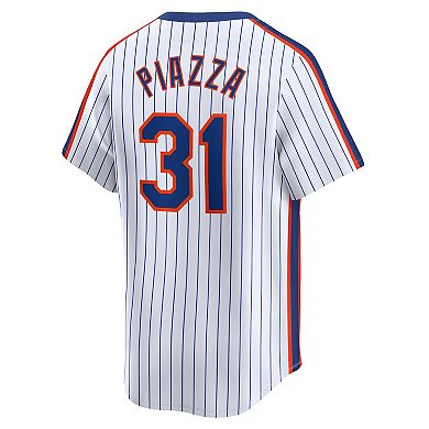 Men's Nike Mike Piazza White New York Mets Throwback Cooperstown Limited Jersey