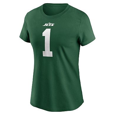 Women's Nike Ahmad Sauce Gardner Legacy Green New York Jets Name & Number T-Shirt