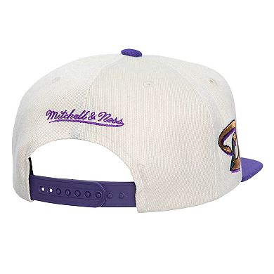 Men's Mitchell & Ness Cream Arizona Diamondbacks Cooperstown Collection Speed Zone Snapback Hat