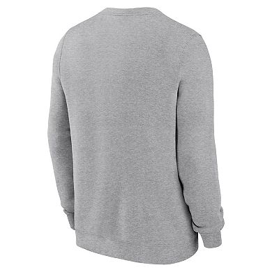 Men's Nike Heather Gray Ohio State Buckeyes Primetime Evergreen Fleece Pullover Sweatshirt